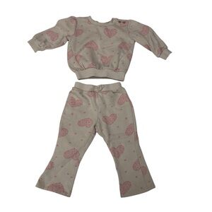 Juicy Couture brown/pink set w/ hearts 24months
